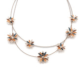 Girocollo fiorellini strass