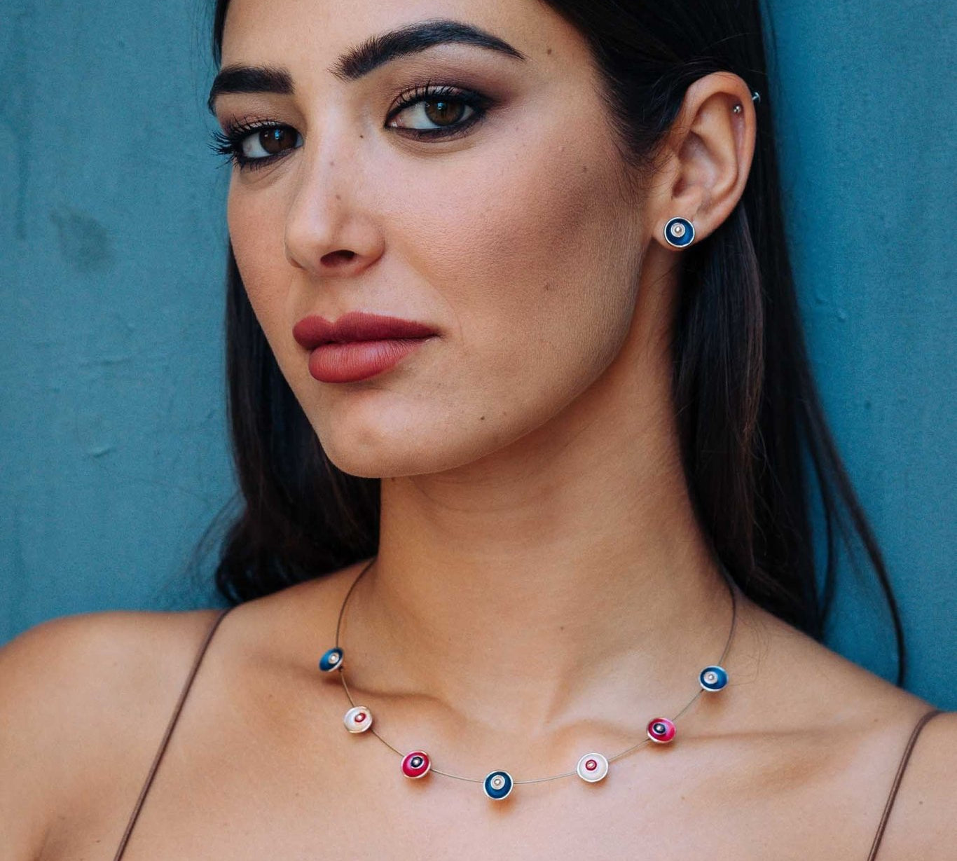 Girocollo fiorellino astratto - KLK