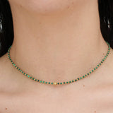 Girocollo in acciaio con pietrine - KLK