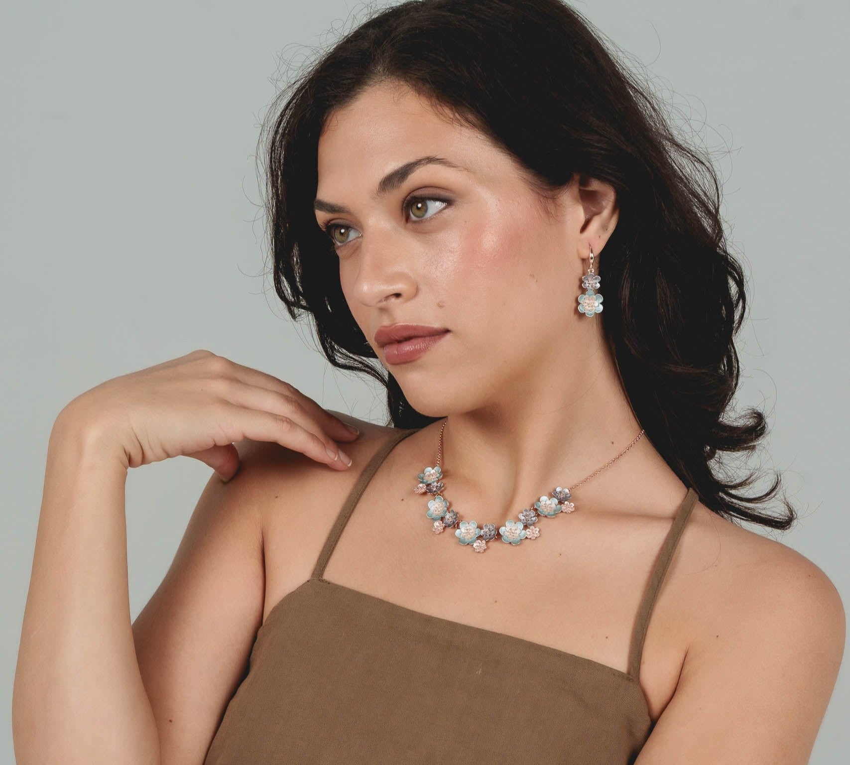 Girocollo multi fiorellini - KLK