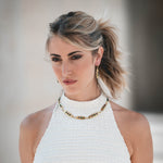 Girocollo ovalini smeraldo e ametista - KLK