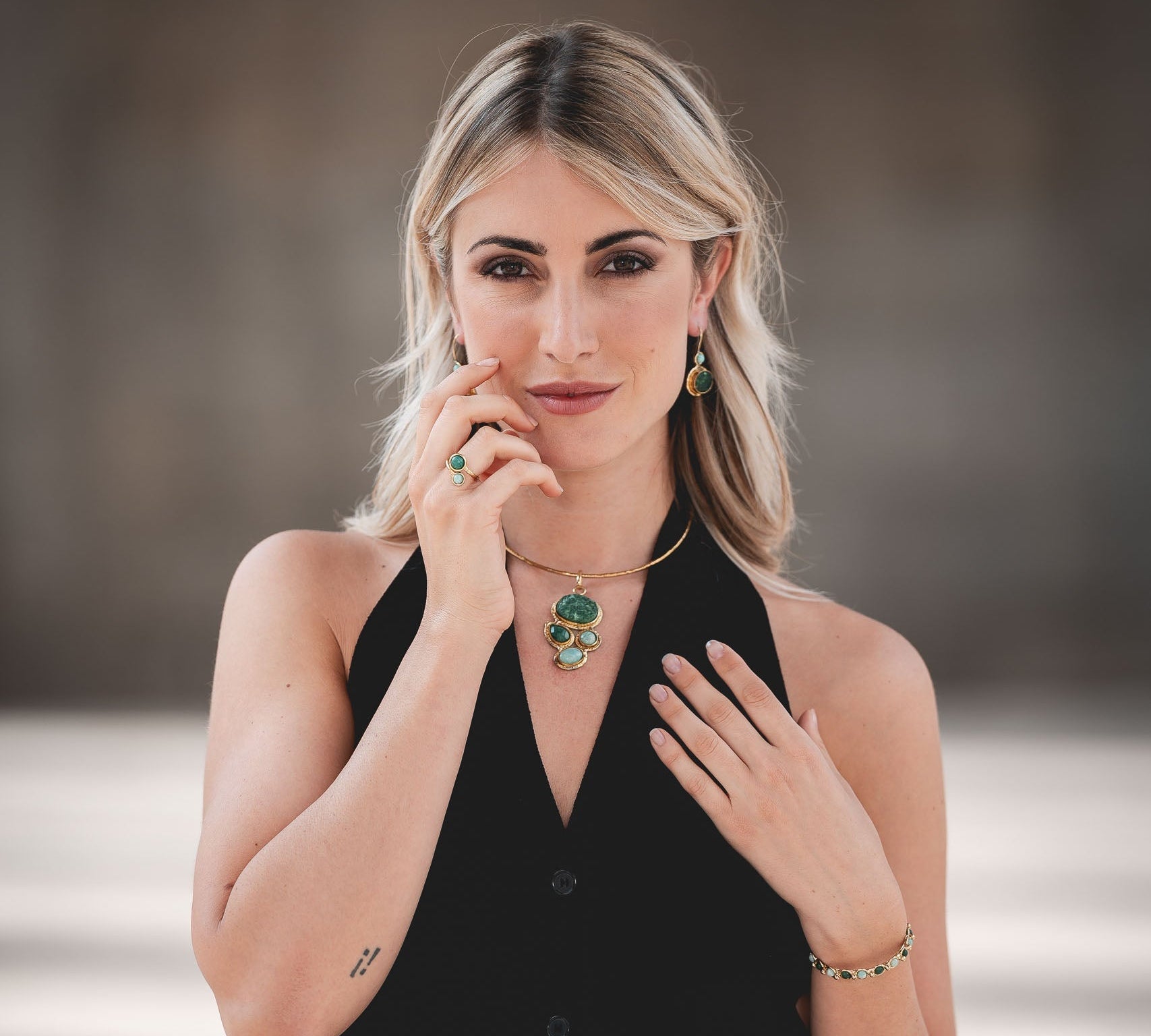 Girocollo pietre astratta - KLK