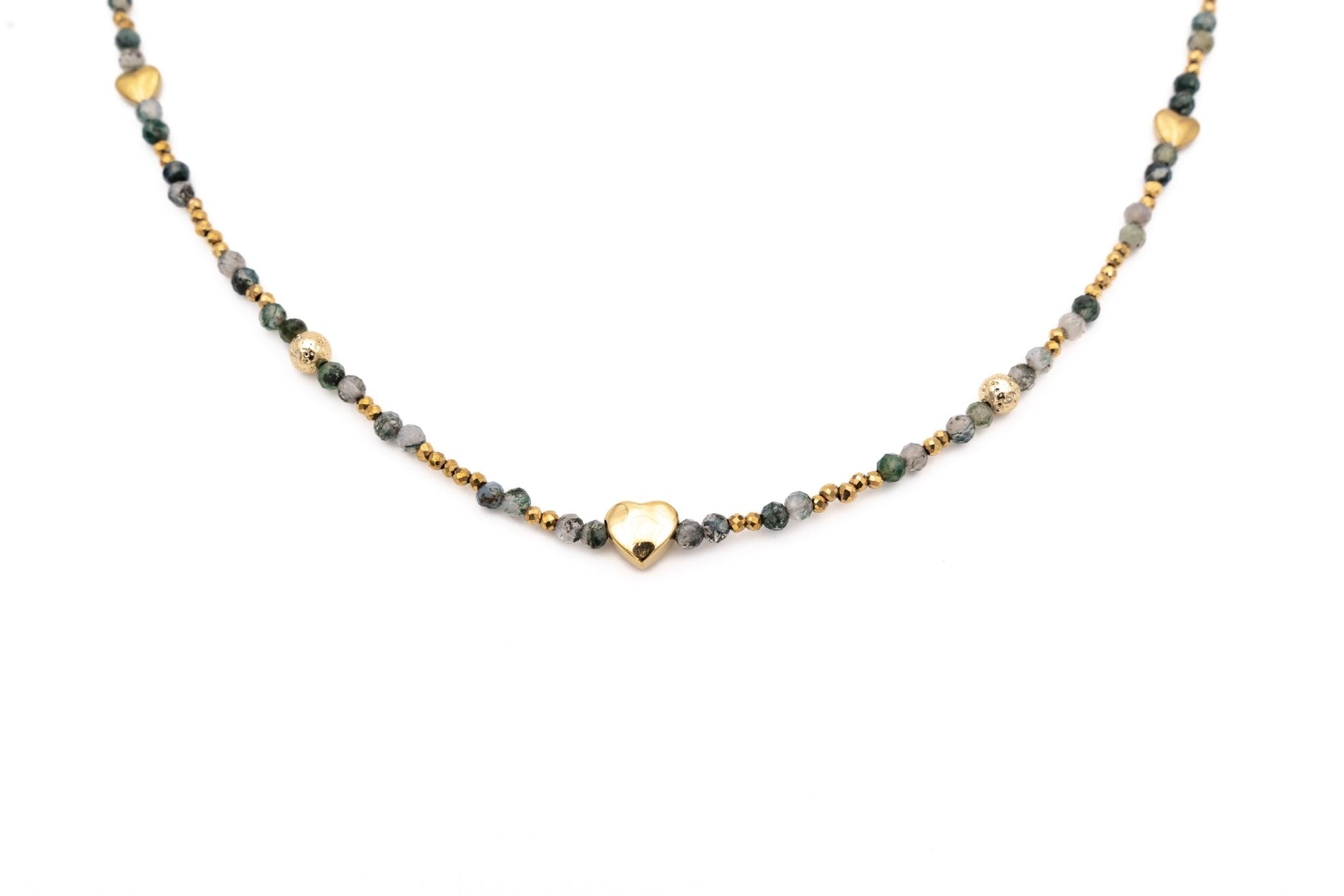 Girocollo pietrine cuoricini - KLK