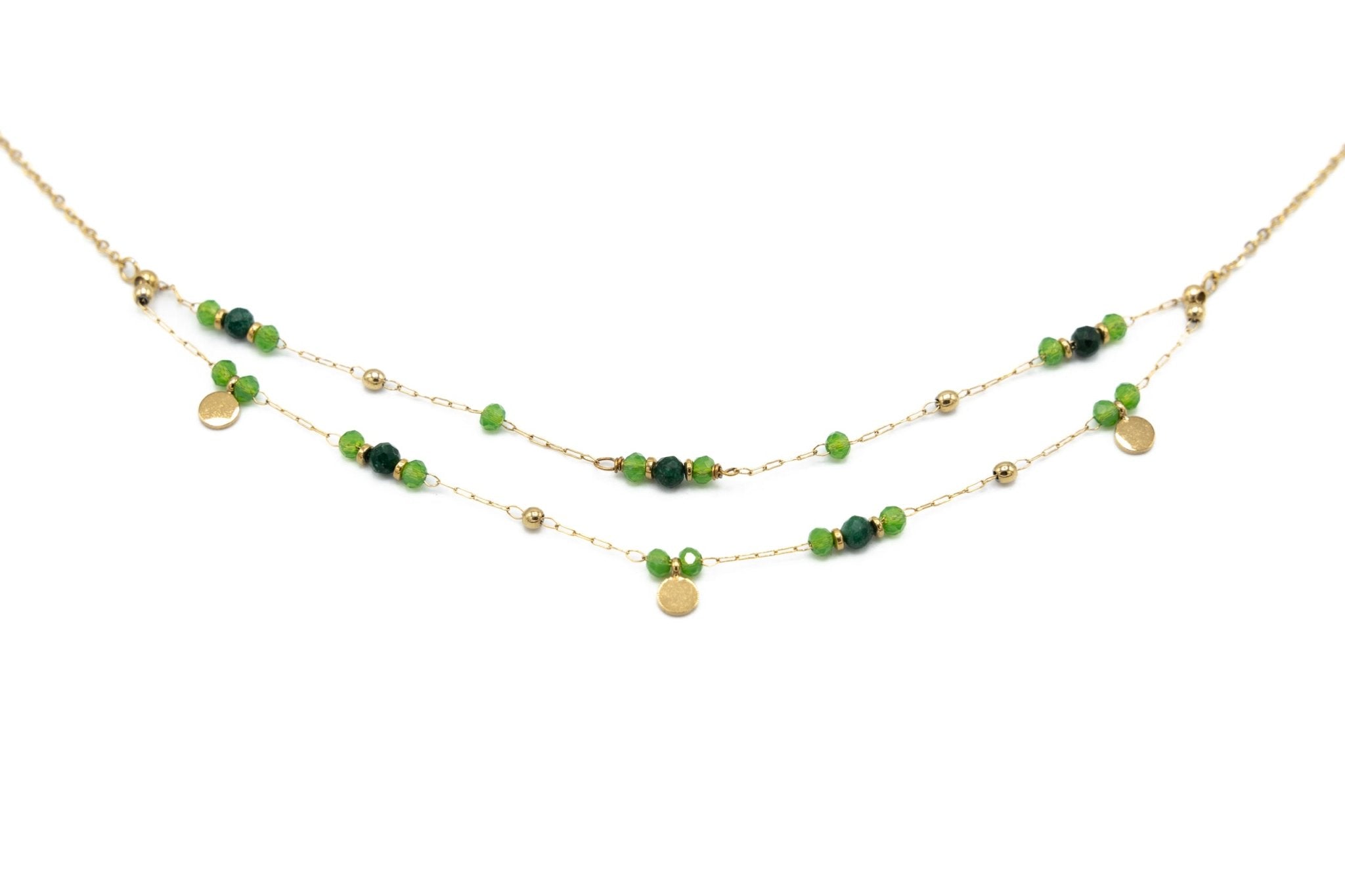 Girocollo pietrine doppio filo - KLK