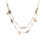 Girocollo pietrine doppio filo - KLK