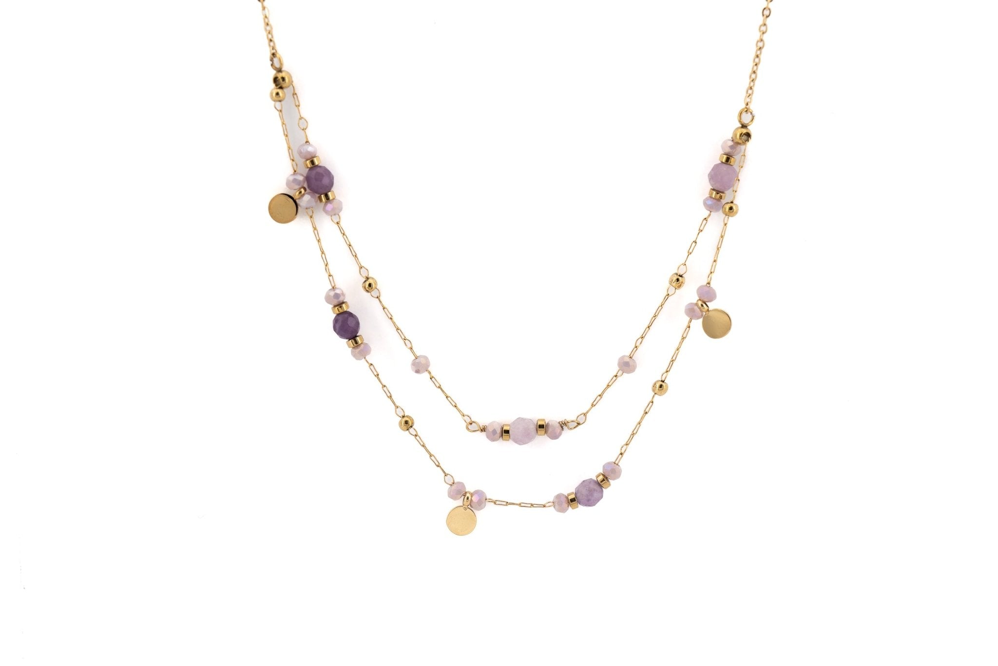 Girocollo pietrine doppio filo - KLK