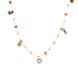 Girocollo pietrine e ciondolini - KLK