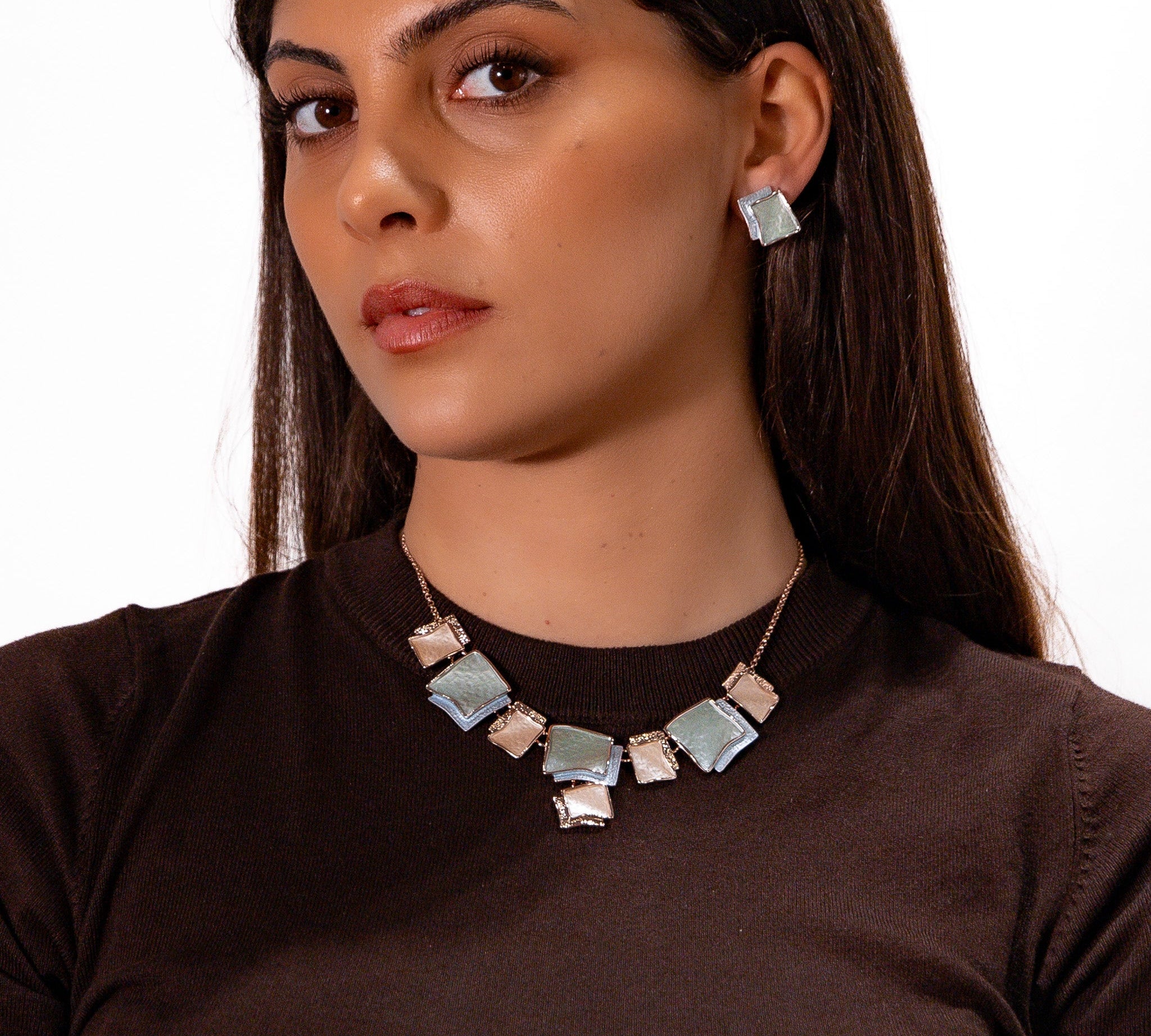 Girocollo quadrati irregolari - KLK