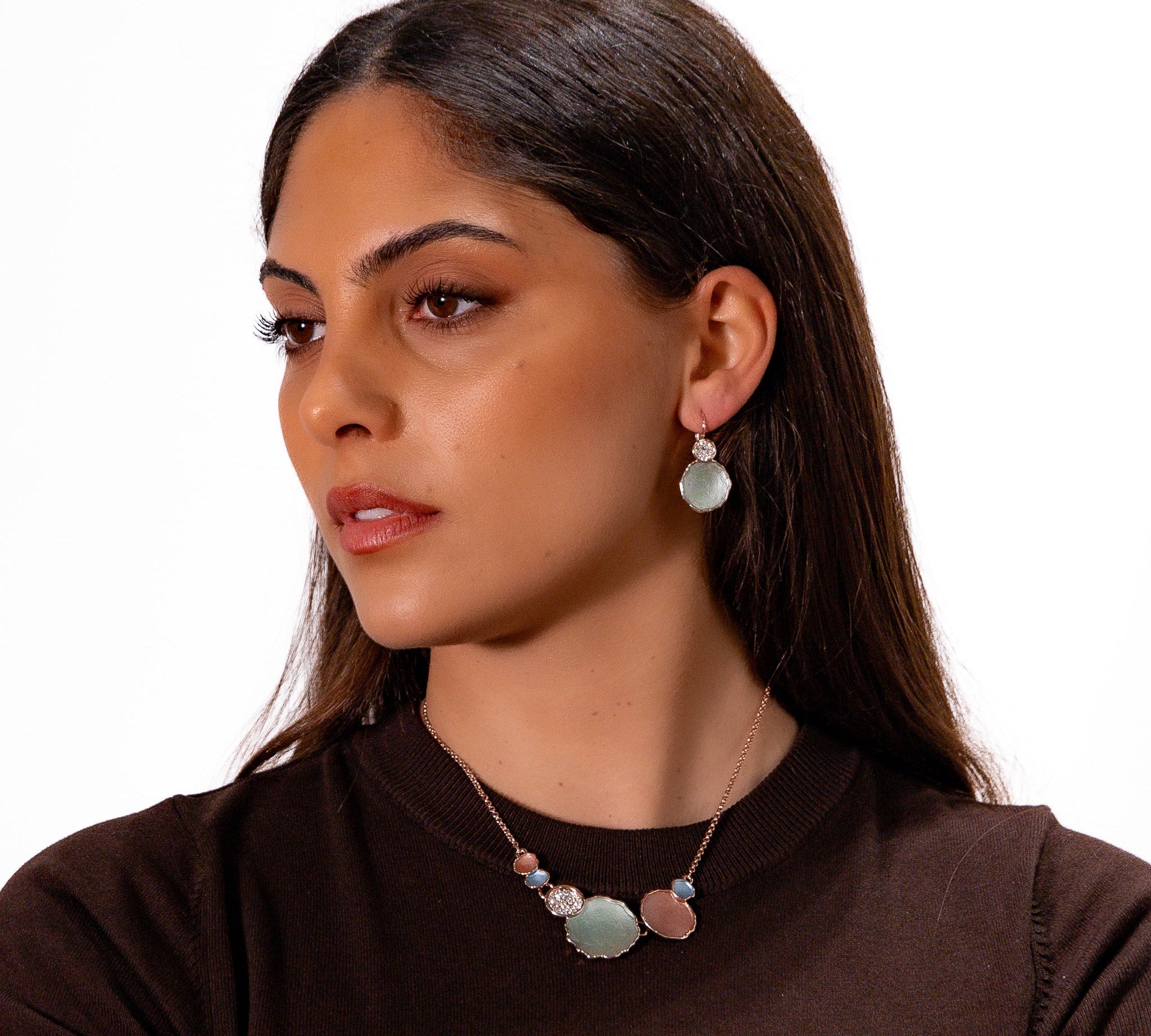 Girocollo tondo strass - KLK