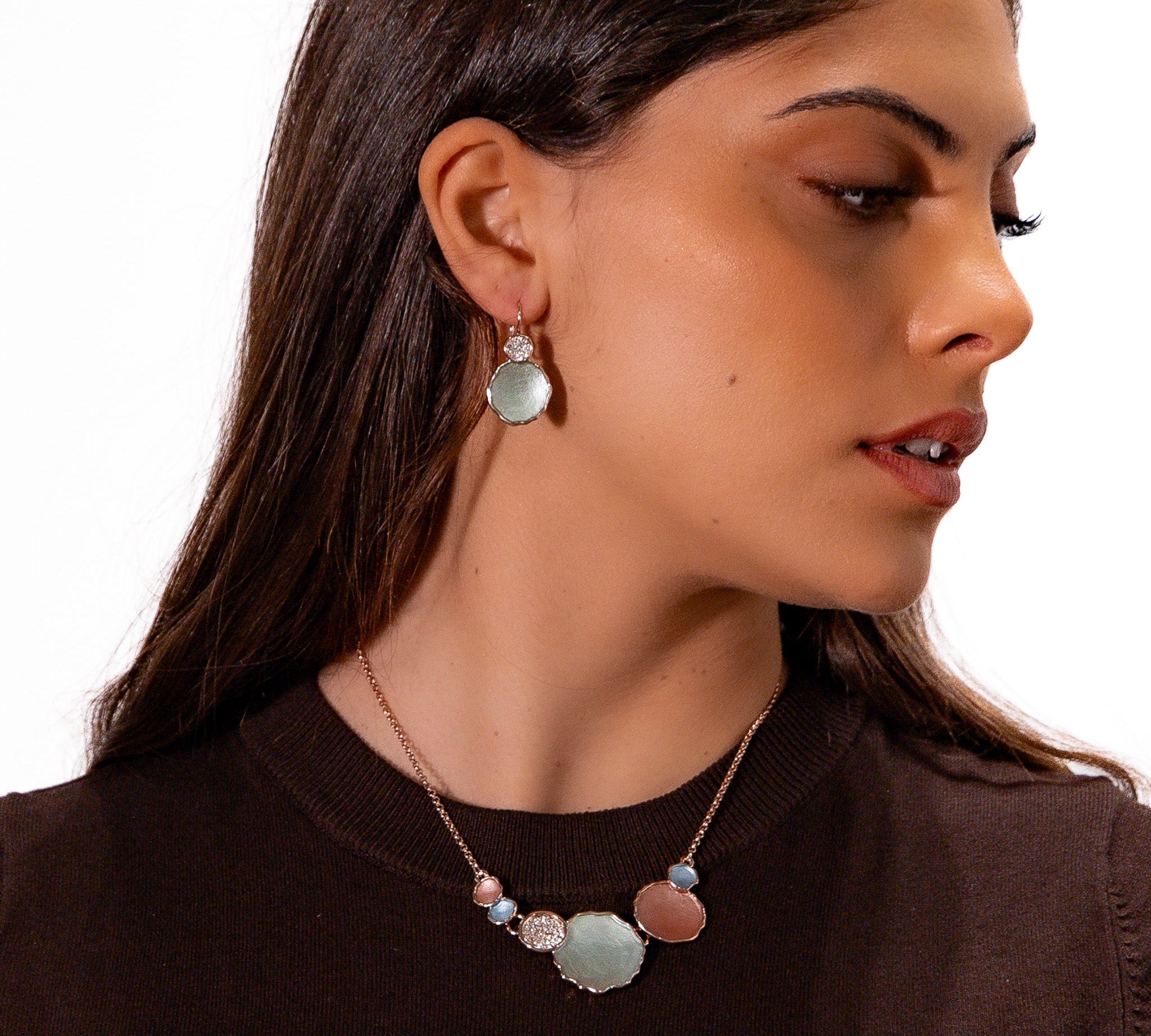 Girocollo tondo strass - KLK