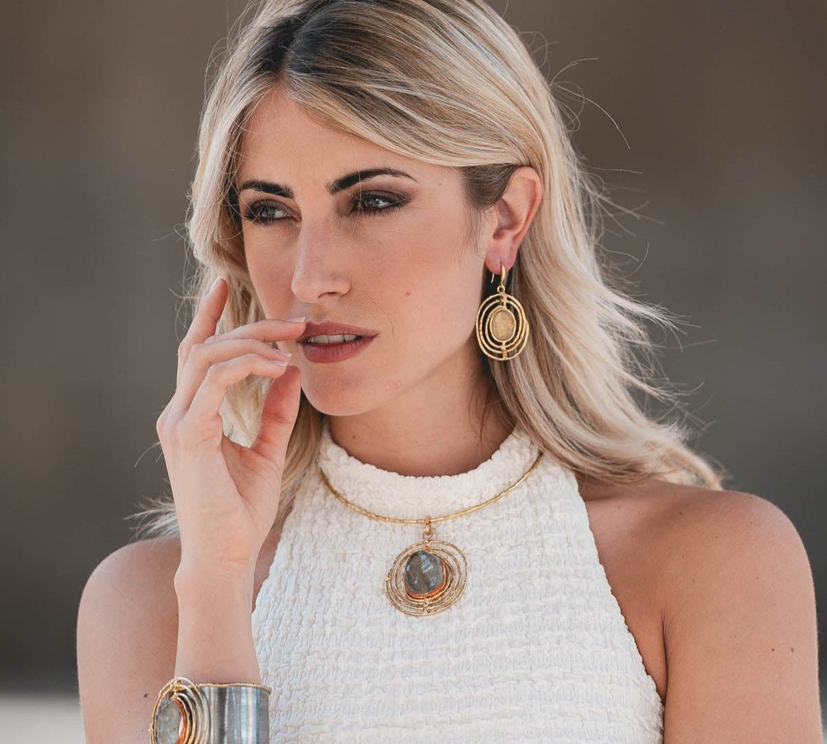 Orecchini ametista verde - KLK