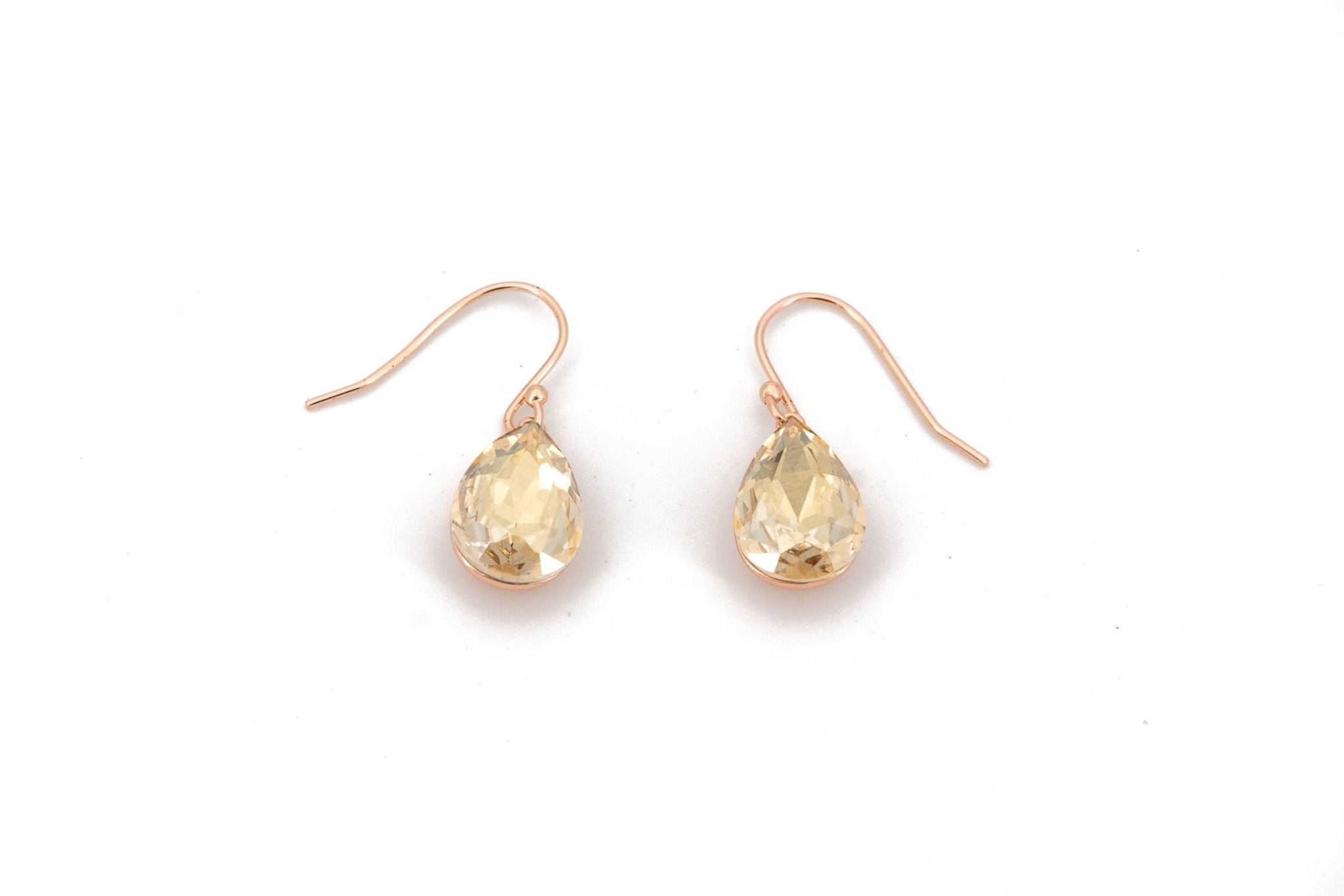 Orecchini argento goccia rosé - KLK