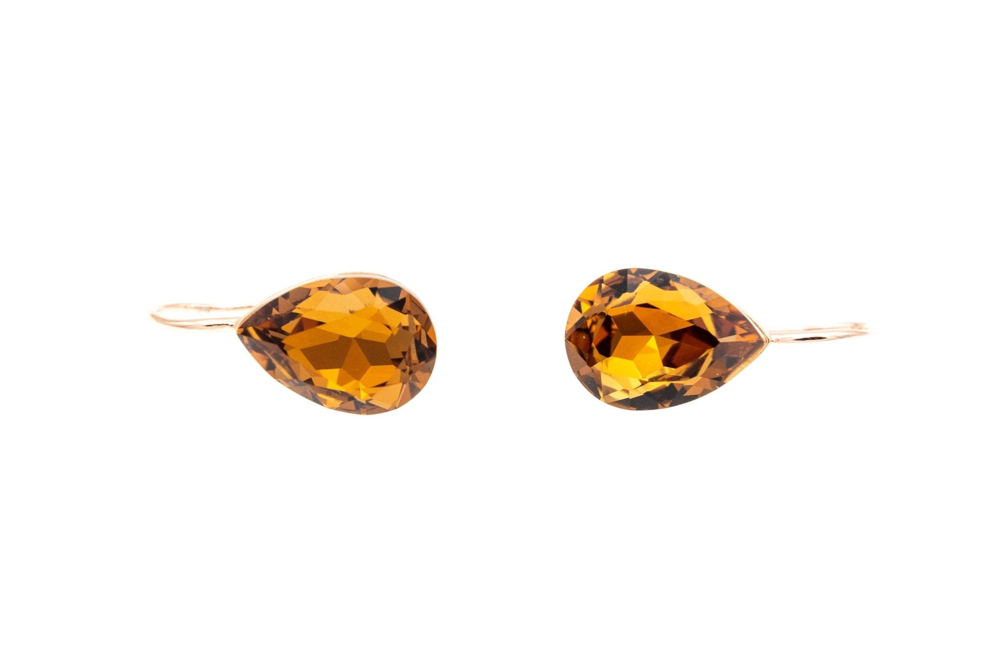 Orecchini argento goccia rosé - KLK