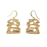 Orecchini astratto con cristallo - KLK