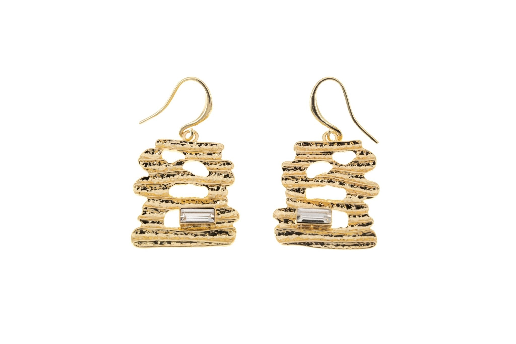 Orecchini astratto con cristallo - KLK