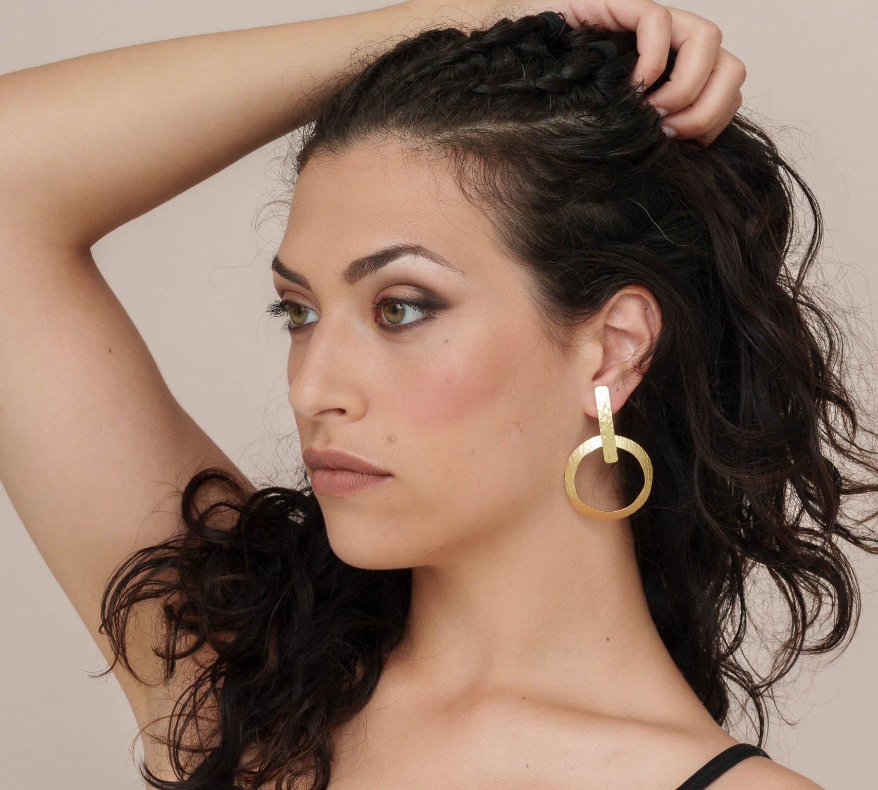 Orecchini barretta cerchio - KLK