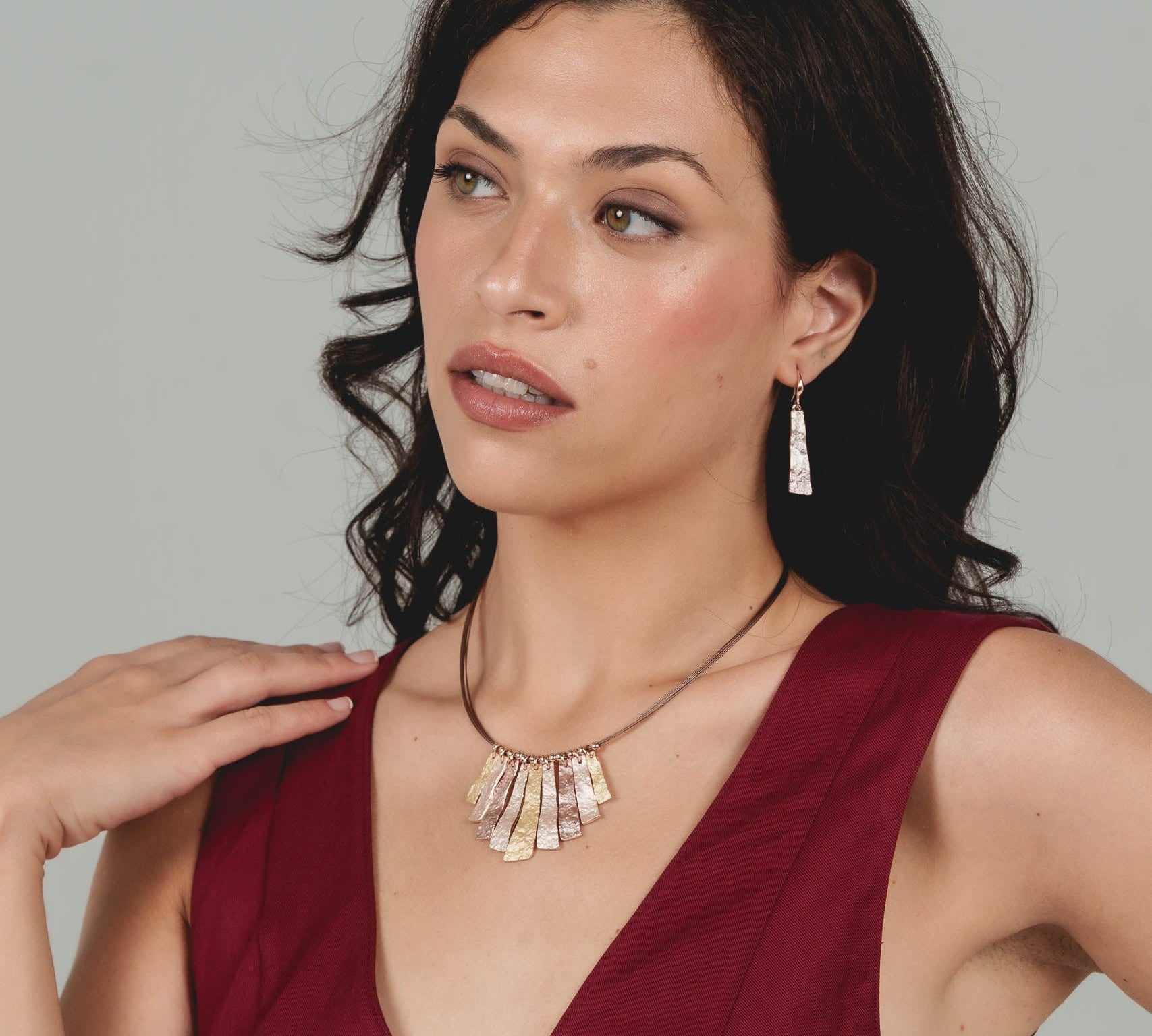 Orecchini barretta pendente - KLK