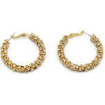 Orecchini cerchio con strass - KLK
