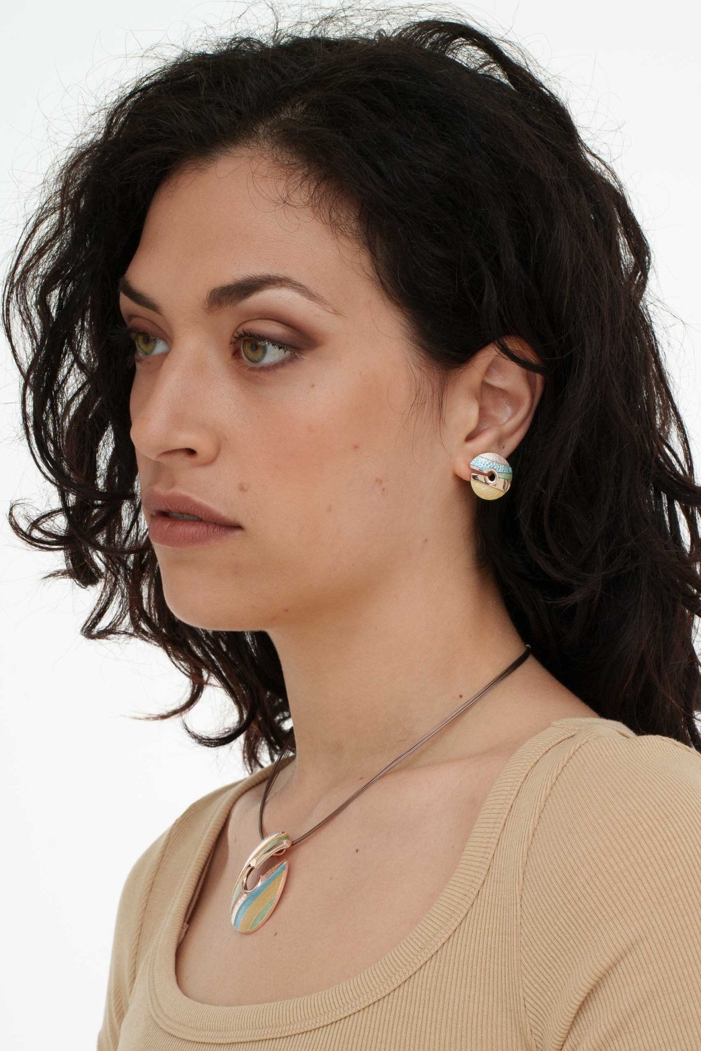 Orecchini chiocciola rigata - KLK