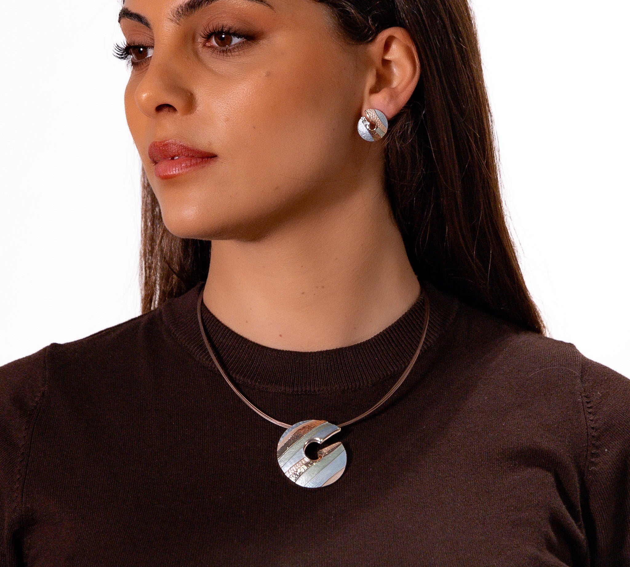 Orecchini chiocciola rigata - KLK