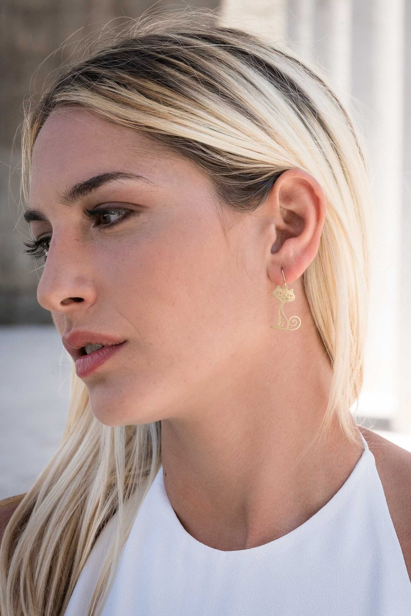 Orecchini con gattino - KLK