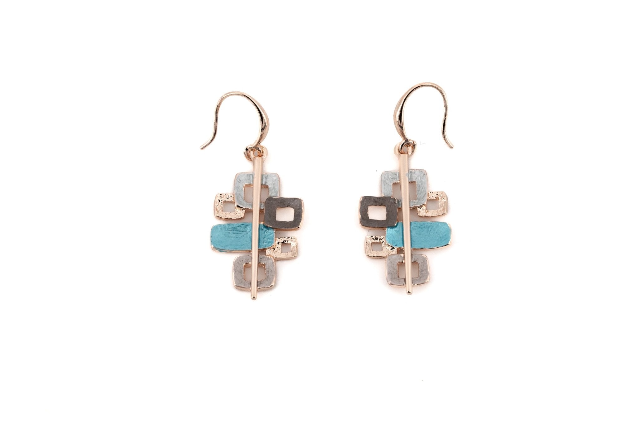Orecchini con quadrati e rettangoli - KLK