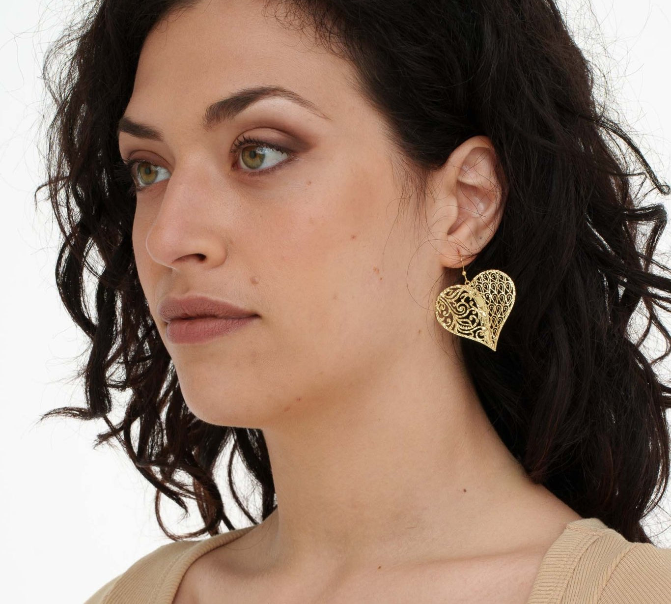 Orecchini cuore doppia filigrana - KLK