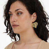 Orecchini cuore doppia filigrana - KLK