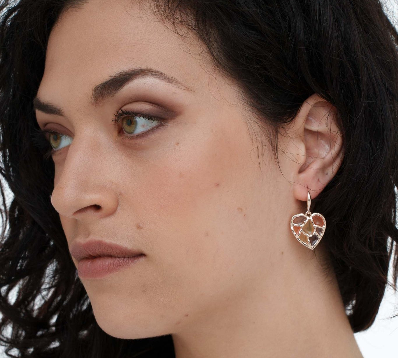 Orecchini cuore mosaico - KLK