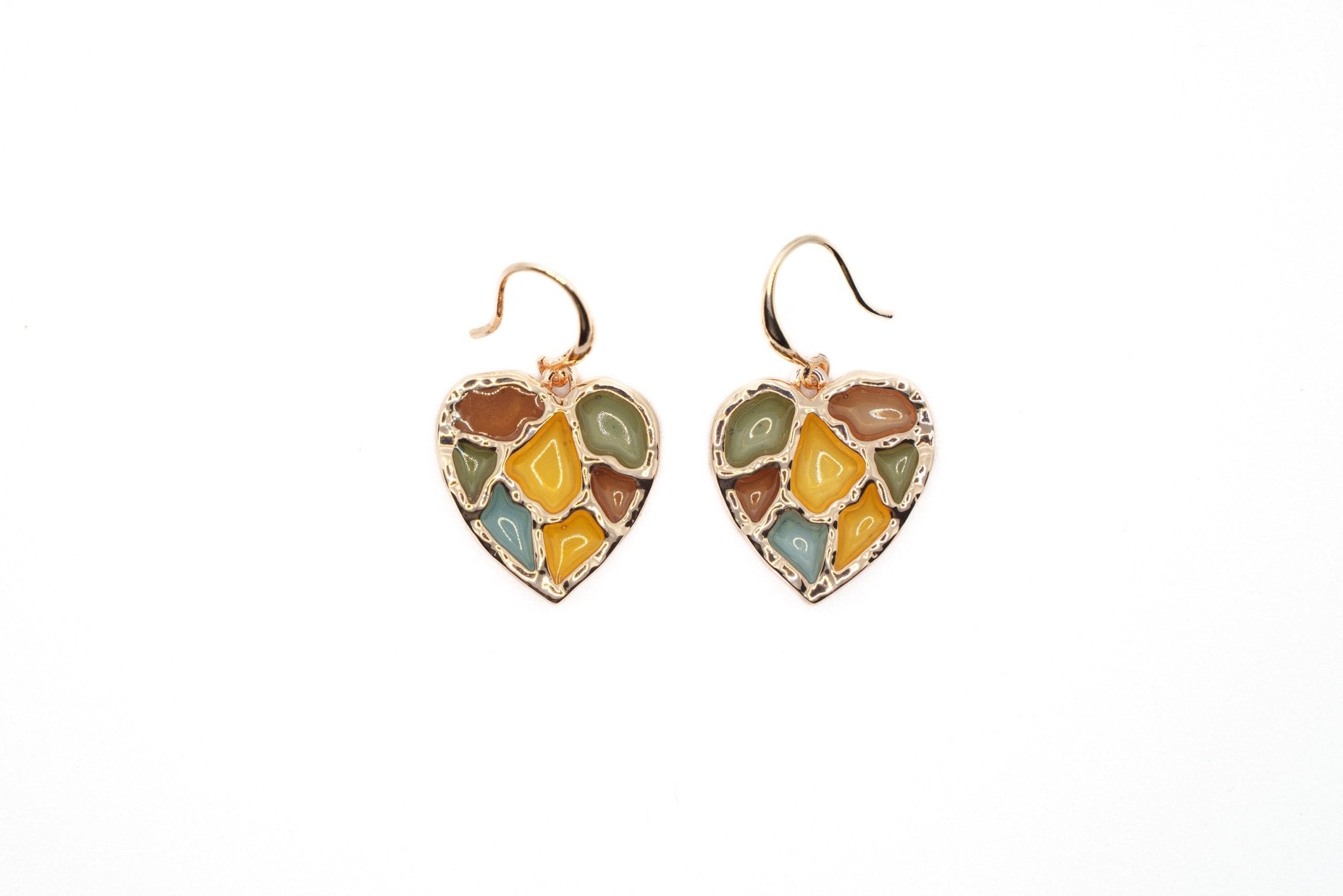 Orecchini cuore mosaico - KLK