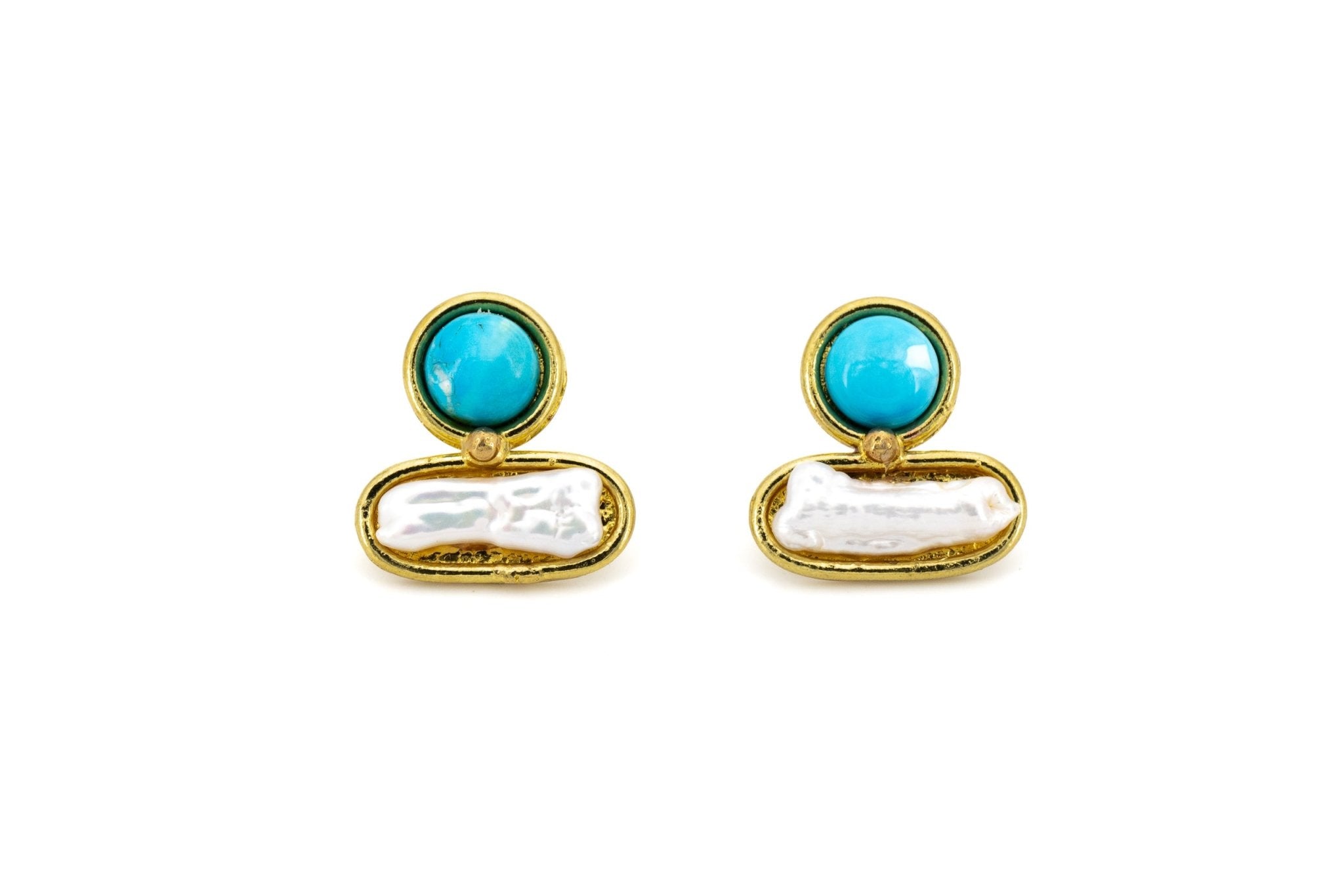 Orecchini doppia pietra - KLK