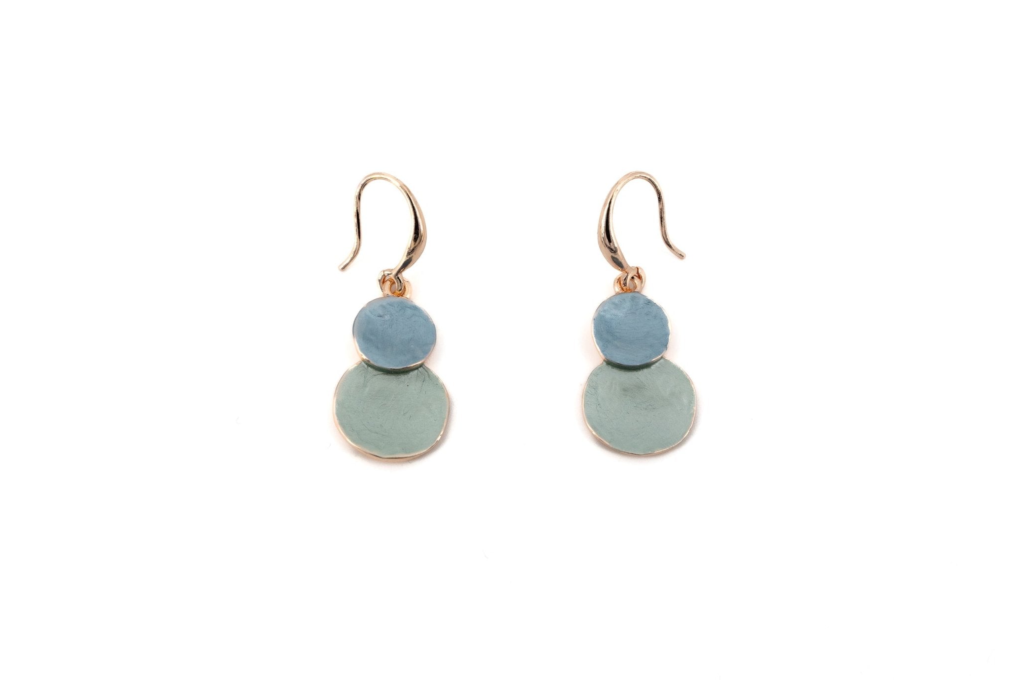 Orecchini doppio tondo pendenti - KLK