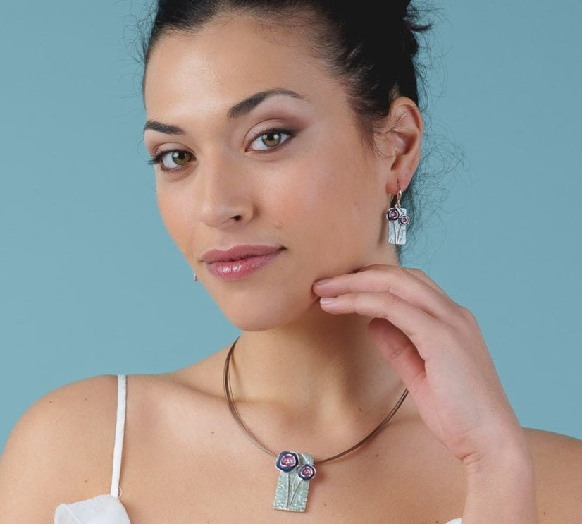 Orecchini due fiori - KLK