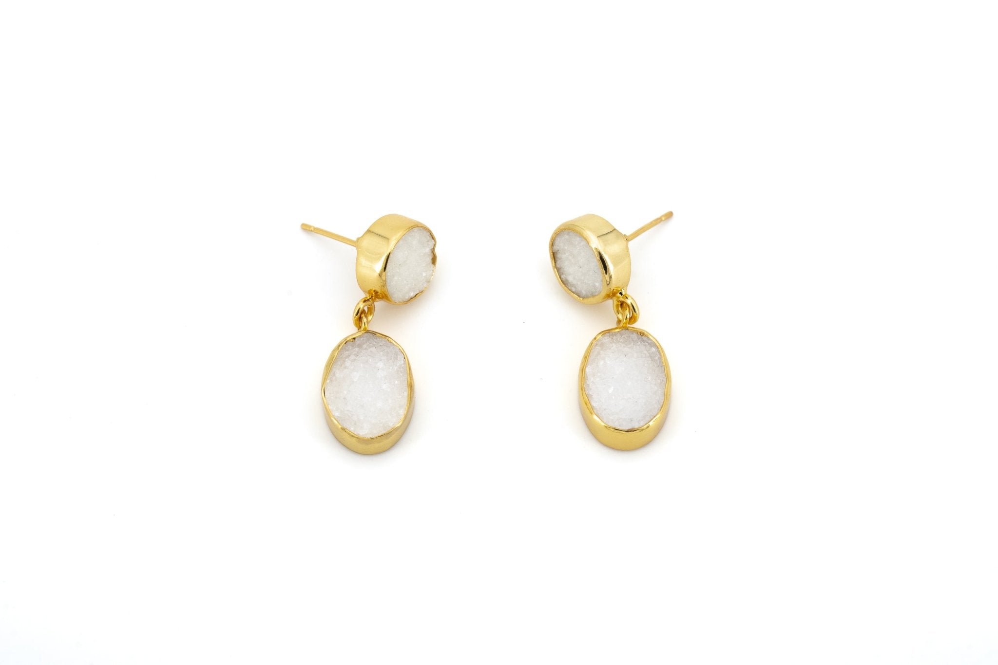 Orecchini due pietre agata - KLK