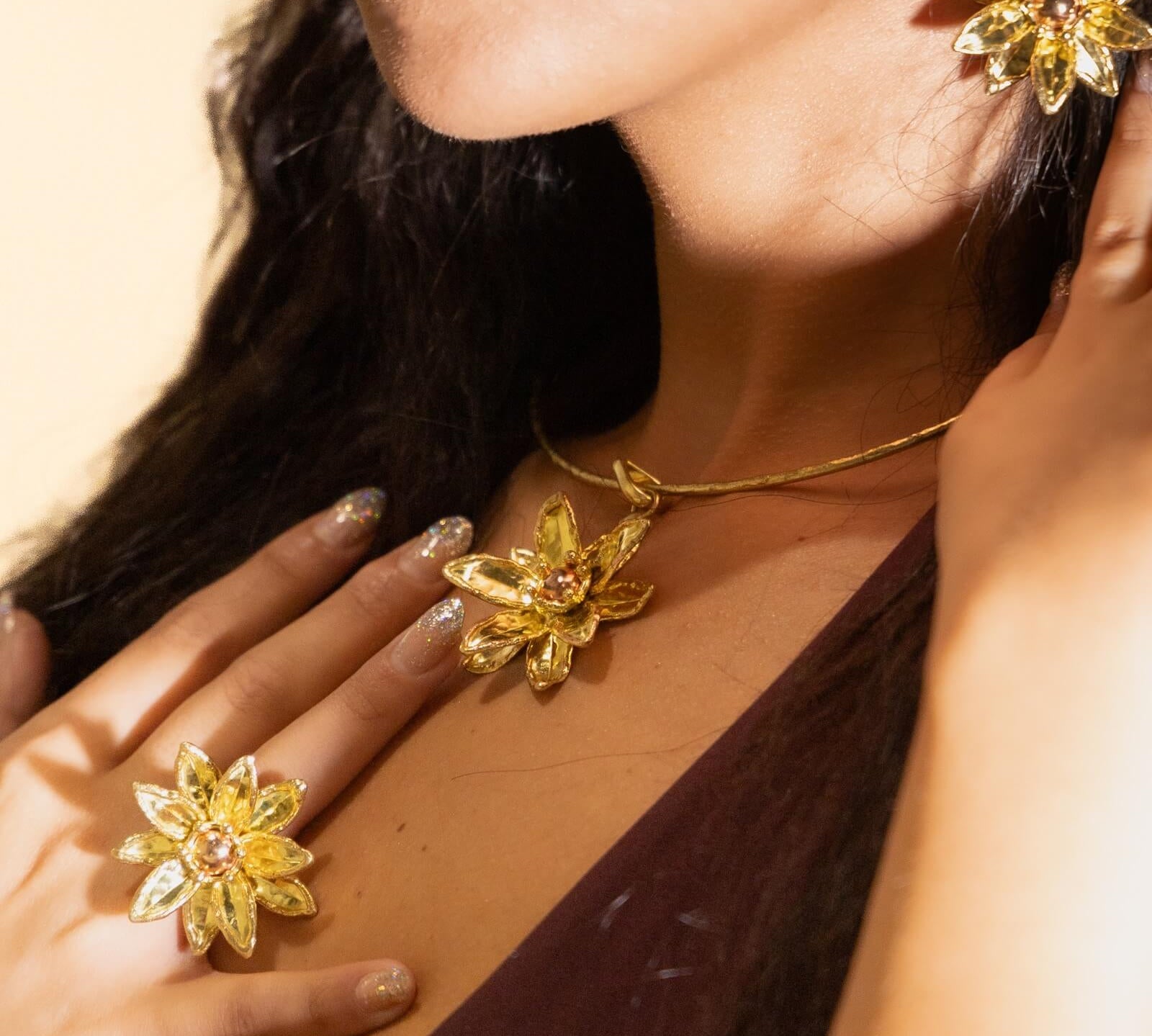 Orecchini fiore artigianale - KLK