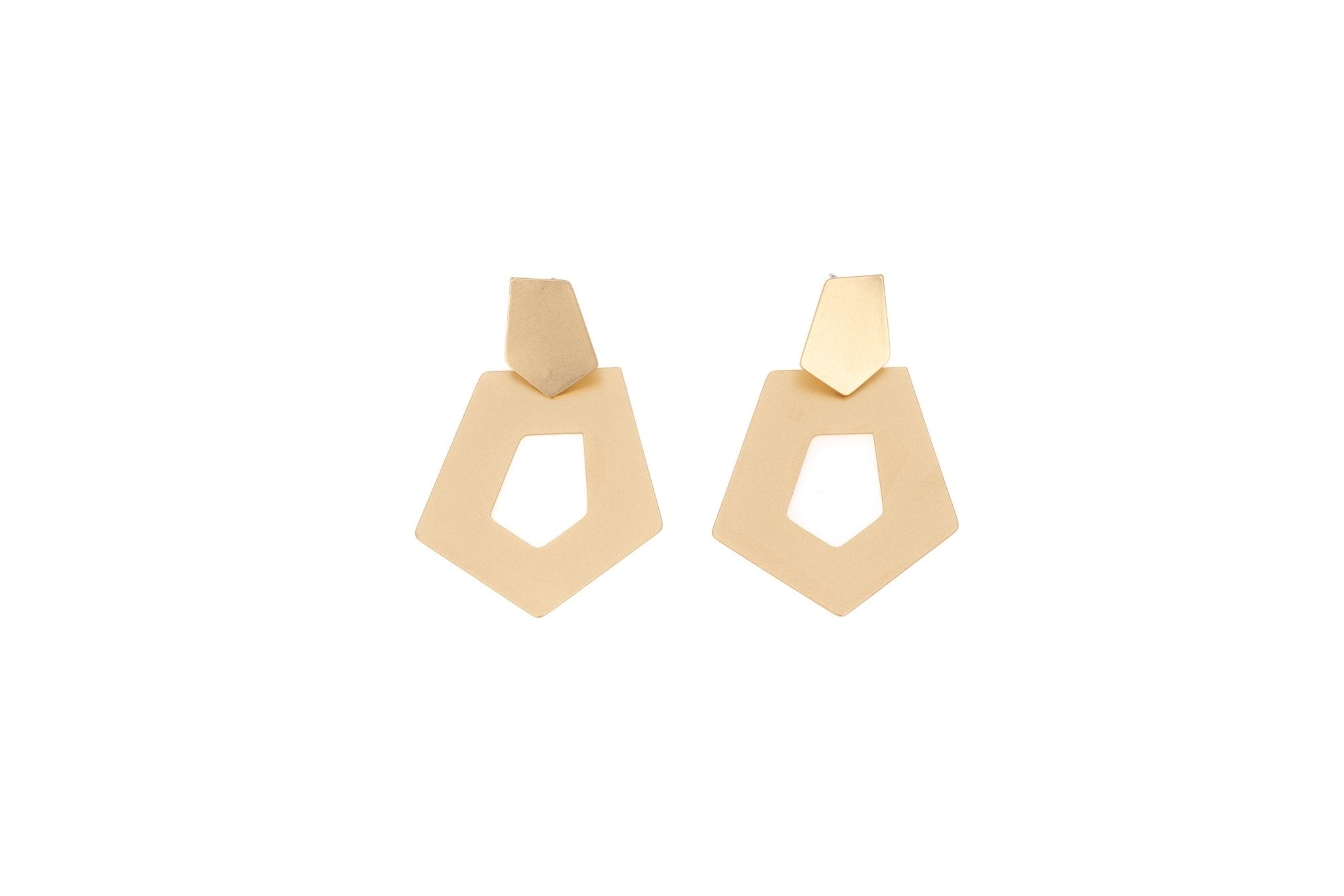 Orecchini pentagoni opachi - KLK