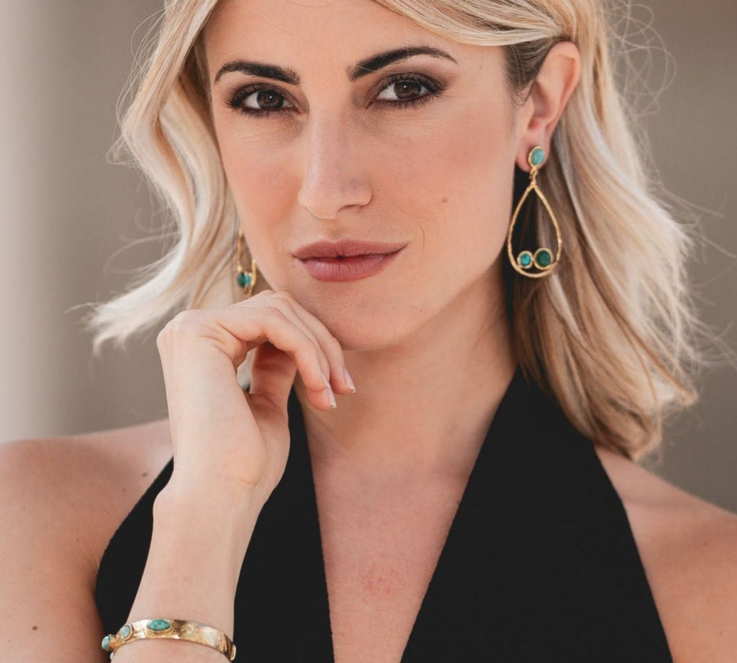 Orecchini pietre goccia - KLK