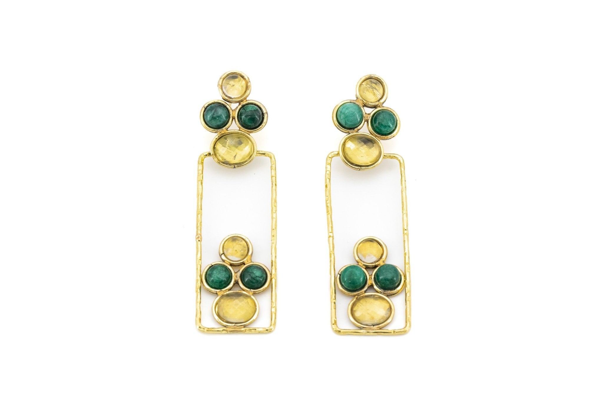 Orecchini pietre rettangolo - KLK