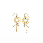 Orecchini pietrine cuore madreperla - KLK