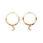 Orecchini pietrine e luna - KLK