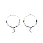 Orecchini pietrine e luna - KLK