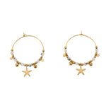 Orecchini pietrine e stella marina - KLK