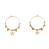 Orecchini pietrine e stella marina - KLK