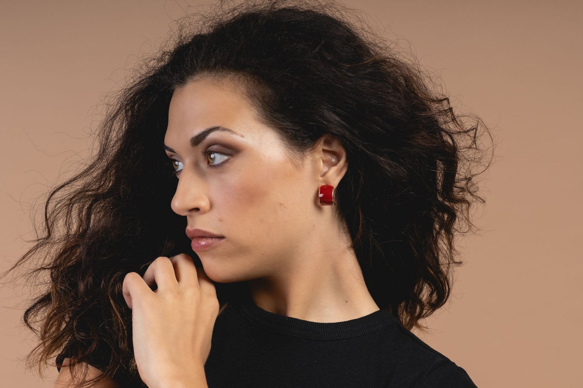 Orecchini rettangolari curvi - KLK