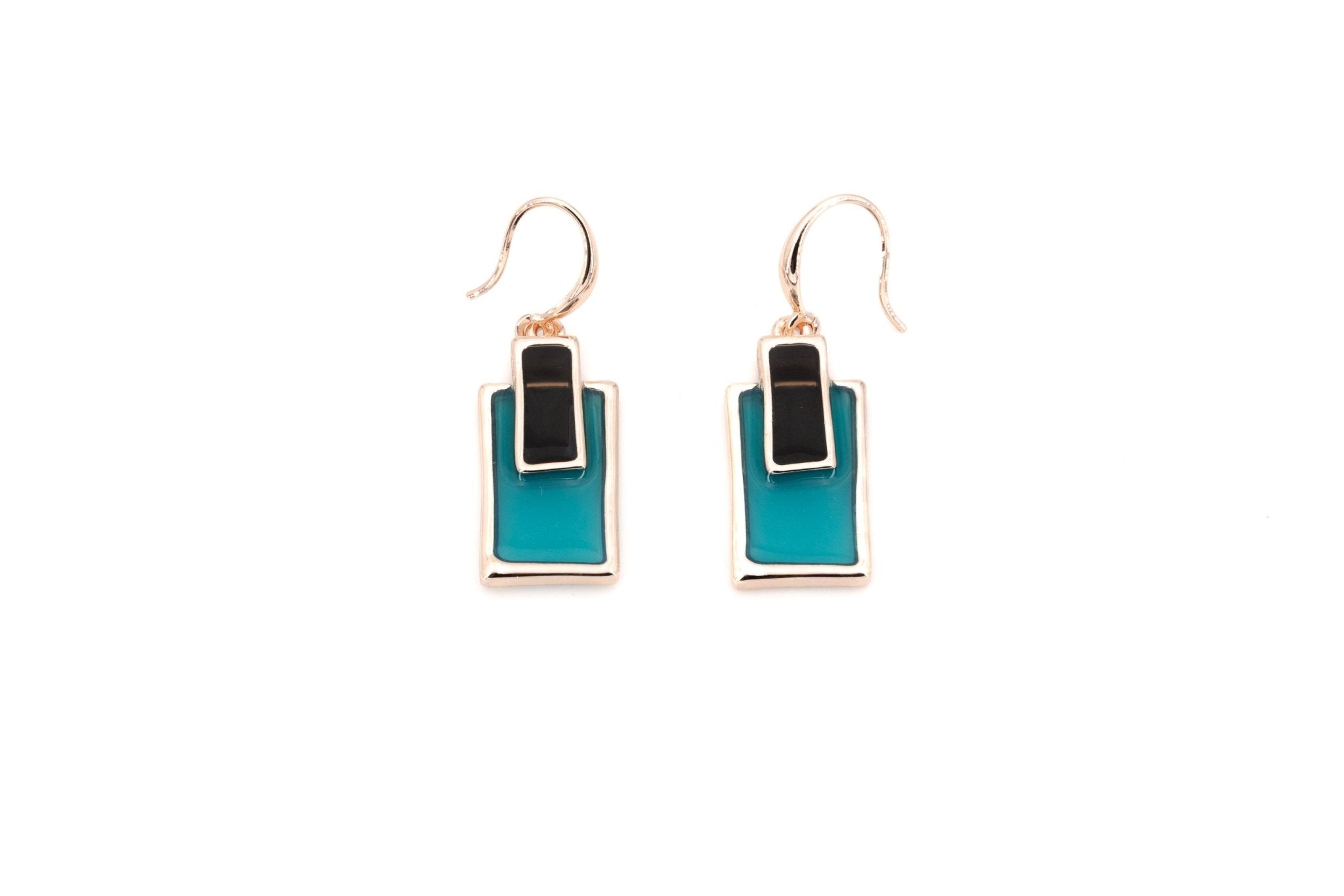 Orecchini rettangoli vetrata - KLK