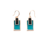 Orecchini rettangoli vetrata - KLK