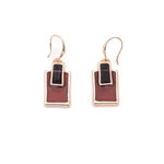 Orecchini rettangoli vetrata - KLK