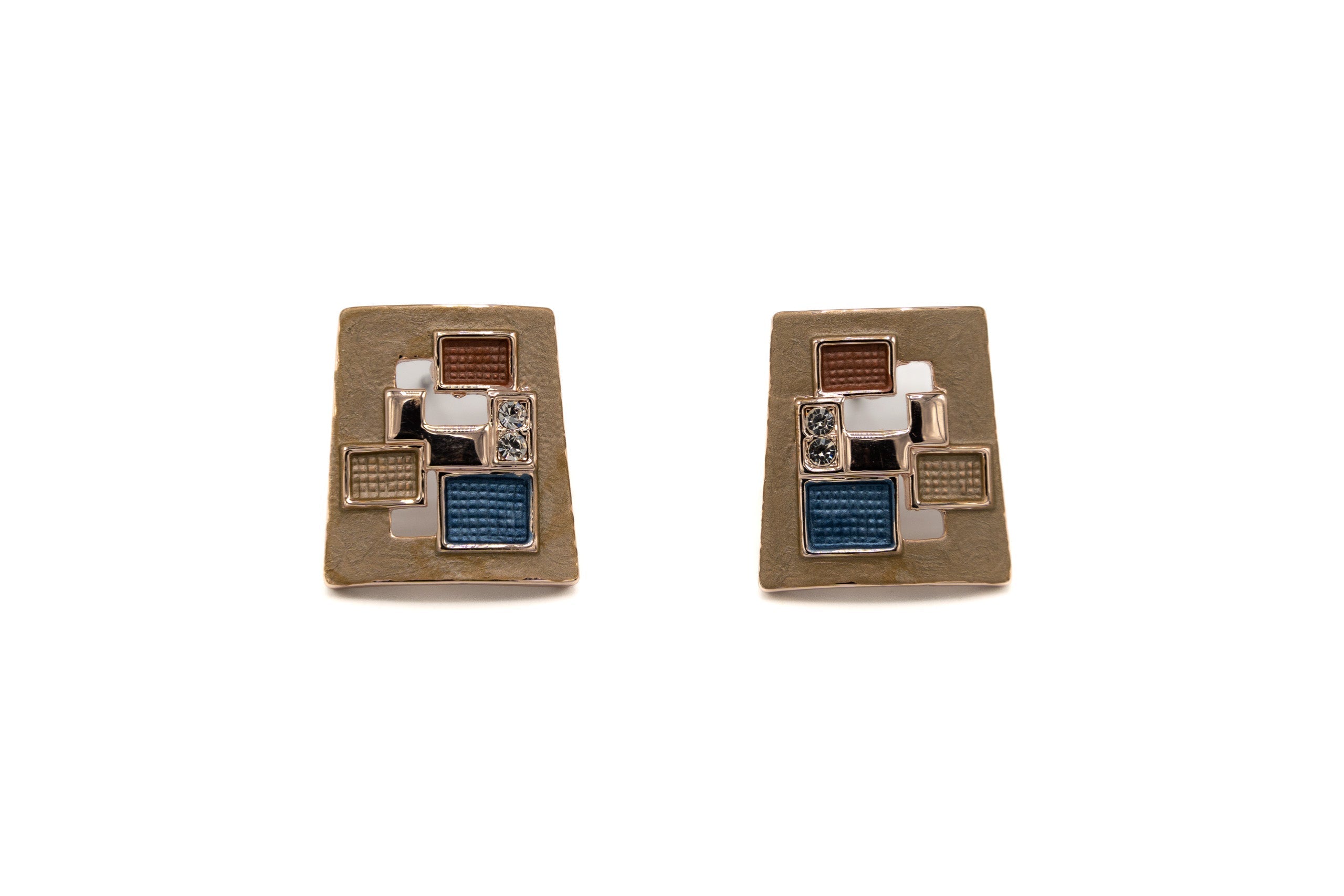 Mosaic rectangle earrings