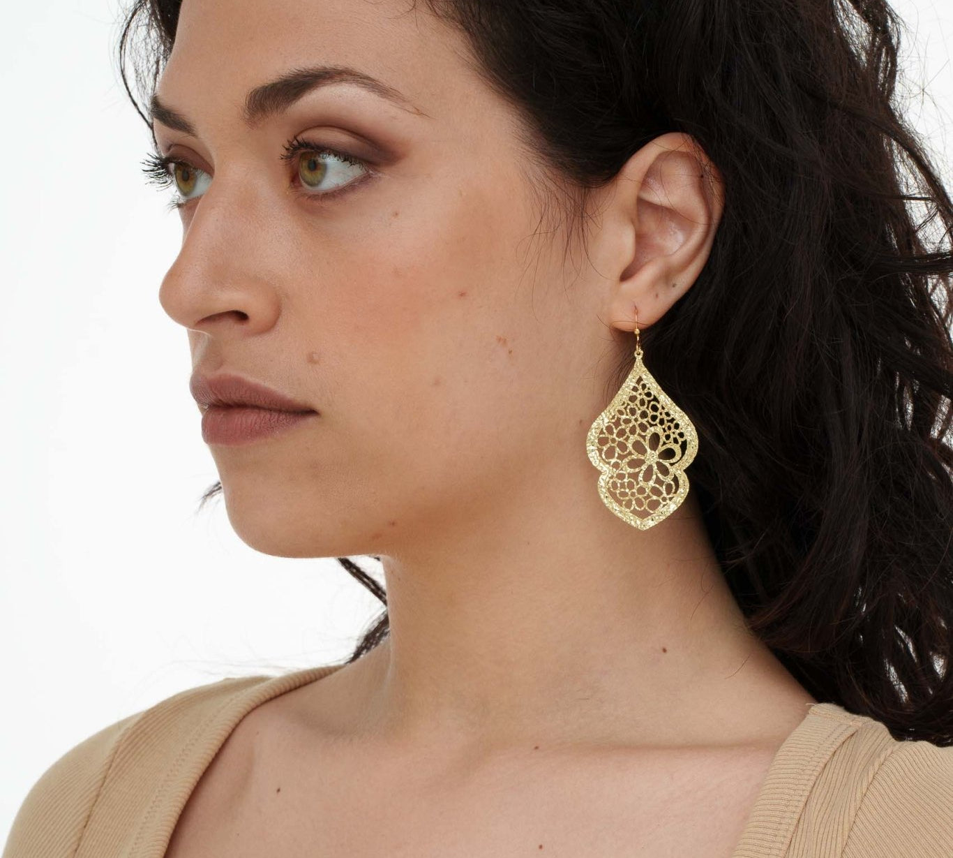 Orecchini ricamati fiori - KLK