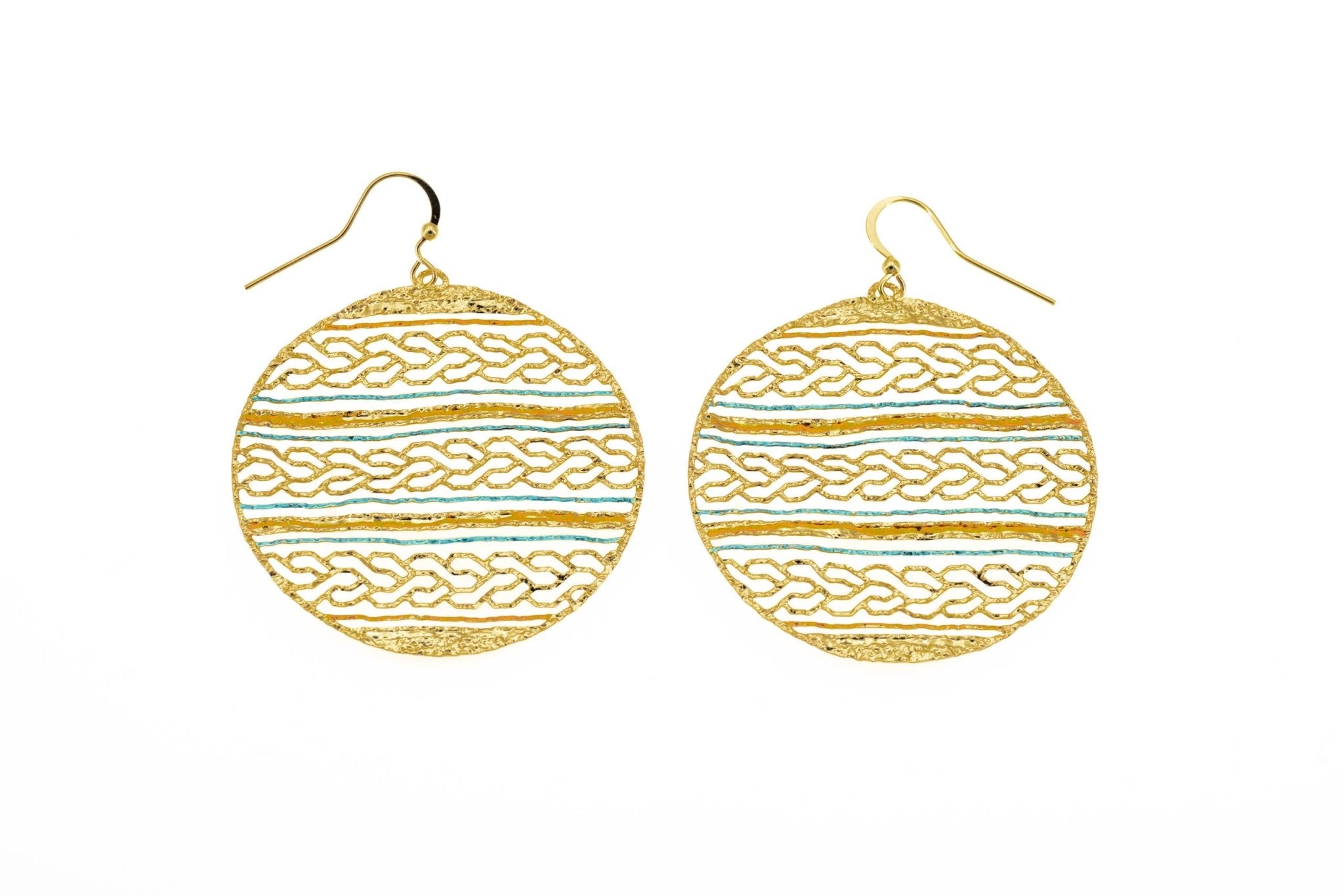 Orecchini ricamo catena smaltati - KLK